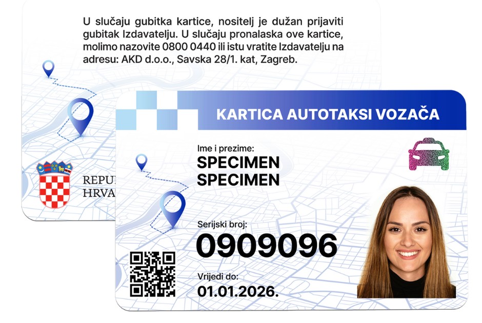 Novi dokument za taksiste: Kartica autotaksi vozača